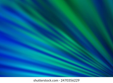 Light Blue, Green vector backdrop with long lines. Blurred decorative design in simple style with lines. Pattern for websites, landing pages.