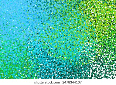 Light Blue, Green vector backdrop with dots. Blurred decorative design in abstract style with bubbles. New template for your brand book.