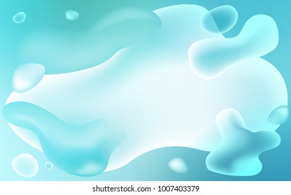 Light Blue, Green vector background with liquid shapes. An elegant bright illustration with gradient. Memphis style for your business design.
