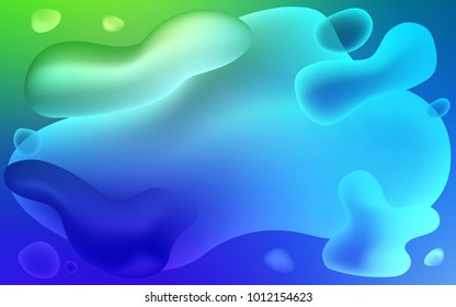 Light Blue, Green vector background with lamp shapes. A vague circumflex abstract illustration with gradient. A new texture for your  ad, booklets, leaflets.