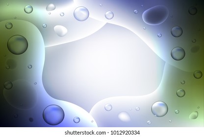 Light Blue, Green vector background with liquid shapes. Colorful illustration in abstract memphis style with gradient. The template for cell phone backgrounds.