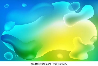 Light Blue, Green vector background with lava shapes. A completely new color illustration in memphis style. New composition for your brand book.