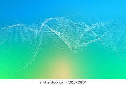 Light Blue, Green vector background with bubbles. Glitter abstract illustration with blurred drops of rain. Completely new template for your brand book.