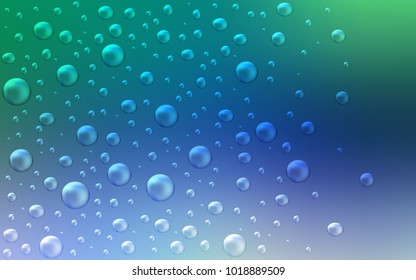 Light Blue, Green vector background with dots. Abstract illustration with colored bubbles in nature style. Completely new template for your brand book.