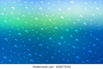 Light Blue, Green vector background with bubbles. Blurred bubbles on abstract background with colorful gradient. The pattern can be used for beautiful websites.