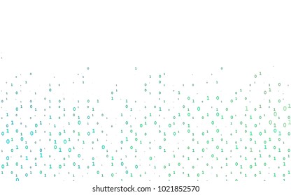 Light Blue, Green vector background with signs of numerals. Shining colorful illustration with isolated Digit signs. Template can be used as a background for ads of typography.
