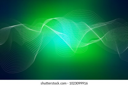 Light Blue, Green vector background with dots. Abstract illustration with colored bubbles in nature style. The pattern can be used for aqua ad, booklets.