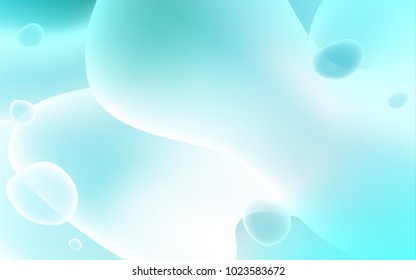Light Blue, Green vector background with bubble shapes. Brand-new colored illustration in memphis style with gradient. Memphis style for your business design.