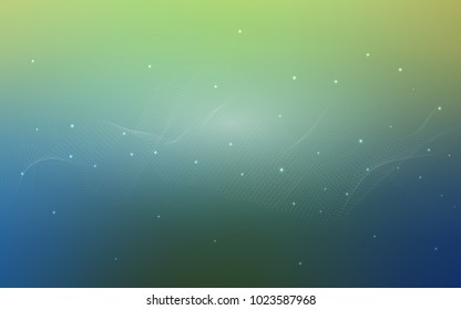 Light Blue, Green vector background with bubbles. Glitter abstract illustration with blurred drops of rain. New design for ad, poster, banner of your website.