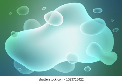 Light Blue, Green vector background with lava shapes. Creative geometric illustration in memphis style with gradient. Textured wave pattern for backgrounds.