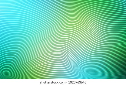 Light Blue, Green vector background with abstract lines. A completely new color illustration in a vague style. Brand-new style for your business design.
