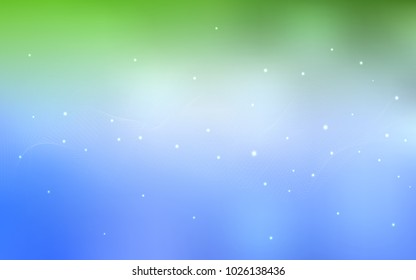 Light Blue, Green vector background with bubbles. Modern abstract illustration with colorful water drops. Completely new template for your brand book.