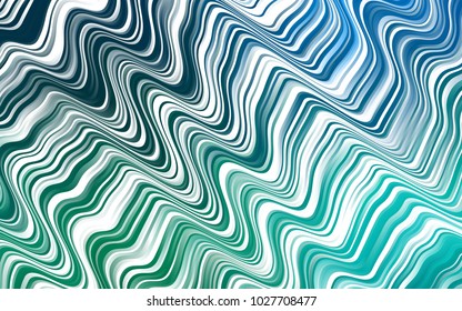 Light Blue, Green vector background with curved circles. Colorful illustration in abstract marble style with gradient. Pattern for your business design.