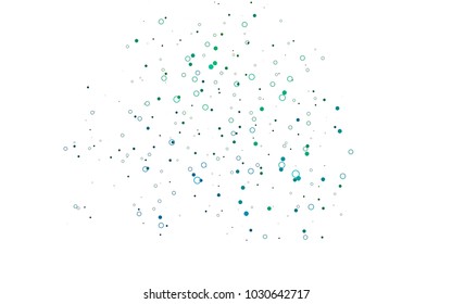 Light Blue, Green vector  background with bubbles. Beautiful colored illustration with blurred circles in nature style. The pattern can be used for ads, leaflets of liquid.