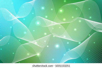 Light Blue, Green vector background with xmas confetti. Blurred decorative design in anniversary style with confetti. The pattern can be used for new year ad, booklets.