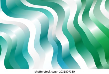 Light Blue, Green vector background with lava shapes. An elegant bright illustration with gradient. Textured wave pattern for backgrounds.