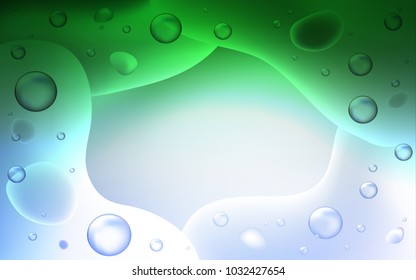 Light Blue, Green vector background with abstract circles. Glitter abstract illustration with wry lines. The best blurred design for your business.