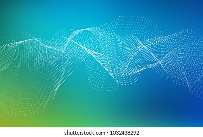 Light Blue, Green vector background with bubbles. Glitter abstract illustration with blurred drops of rain. The pattern can be used for aqua ad, booklets.