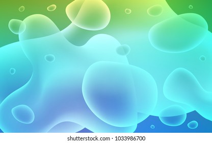 Light Blue, Green vector background with liquid shapes. Colorful abstract illustration with gradient lines. Memphis design for your web site.
