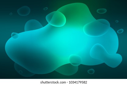 Light Blue, Green vector background with lava shapes. Creative geometric illustration in memphis style with gradient. The best blurred design for your business.