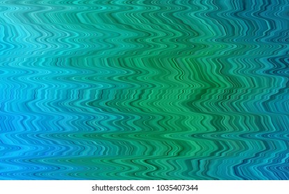 Light Blue, Green vector background with lava shapes. A sample with blurred bubble shapes. Marble style for your business design.