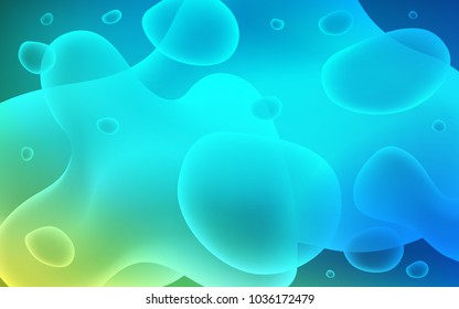 Light Blue, Green vector background with abstract circles. Brand-new colored illustration in memphis style with gradient. The template for cell phone backgrounds.