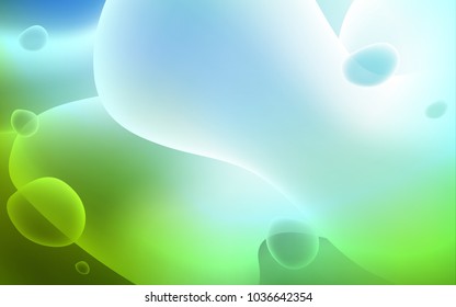 Light Blue, Green vector background with curved circles. Creative geometric illustration in memphis style with gradient. The best blurred design for your business.
