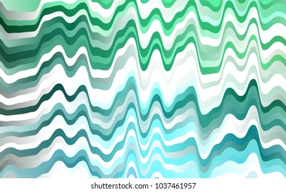 Light Blue, Green vector background with bent ribbons. Geometric illustration in marble style with gradient.  Pattern for your business design.