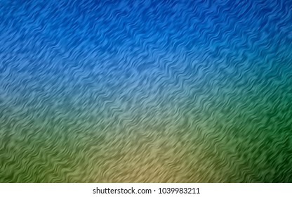 Light Blue, Green vector background with abstract lines. A vague circumflex abstract illustration with gradient. Marble style for your business design.