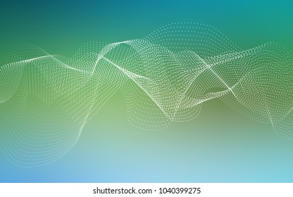 Light Blue, Green vector background with bubbles. Blurred bubbles on abstract background with colorful gradient. The pattern can be used for ads, leaflets of liquid.
