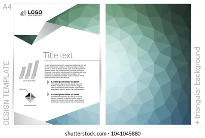 Light Blue, Green vector  background for presentations. Abstract booklet on colored background with gradient. The pattern can be used for any ad, booklets.