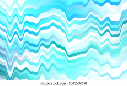 Light Blue, Green vector background with bent ribbons. A vague circumflex abstract illustration with gradient. The template for cell phone backgrounds.