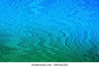Light Blue, Green vector background with abstract lines. Shining crooked illustration in marble style. A new texture for your  ad, booklets, leaflets.