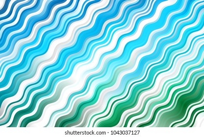 Light Blue, Green vector background with lamp shapes. Blurred geometric sample with gradient bubbles.  Marble design for your web site.