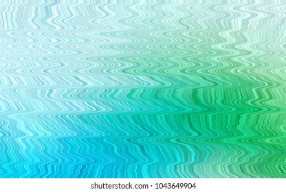 Light Blue, Green vector background with bent ribbons. Modern gradient abstract illustration with bandy lines. A new texture for your  ad, booklets, leaflets.