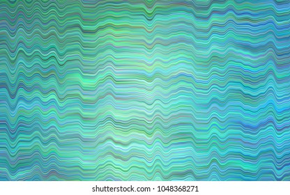 Light Blue, Green vector background with curved circles. Colorful abstract illustration with gradient lines. The best blurred design for your business.