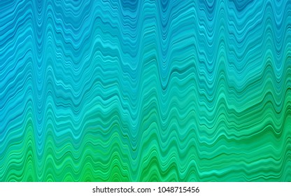 Light Blue, Green vector background with liquid shapes. Shining illustration, which consist of blurred lines, circles. The elegant pattern for brand book.