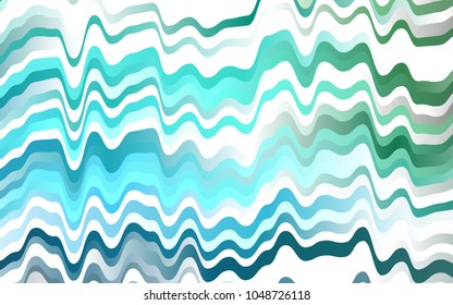 Light Blue, Green vector background with bent ribbons. Brand-new colored illustration in marble style with gradient. Textured wave pattern for backgrounds.