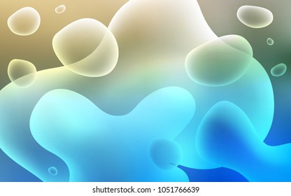 Light Blue, Green vector background with bent ribbons. Glitter abstract illustration with wry lines. The best blurred design for your business.