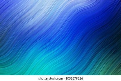 Light Blue, Green vector background with curved circles. An elegant bright illustration with gradient. The template for cell phone backgrounds.