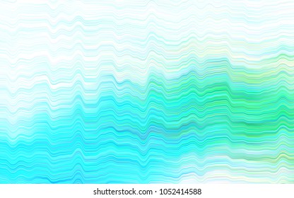 Light Blue, Green vector background with lamp shapes. Shining illustration, which consist of blurred lines, circles. The elegant pattern for brand book.
