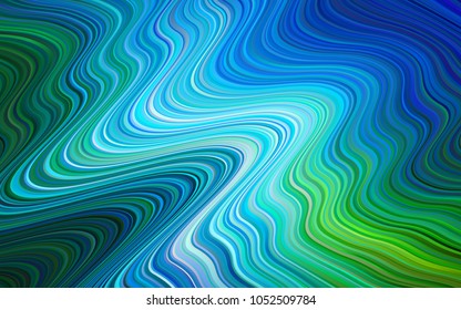 Light Blue, Green vector background with lava shapes. Geometric illustration in memphis style with gradient.  The elegant pattern for brand book.
