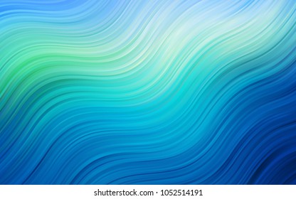Light Blue, Green vector background with curved circles. A vague circumflex abstract illustration with gradient. A completely new template for your business design.