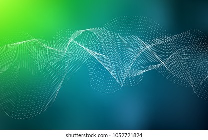 Light Blue, Green vector background with dots. Modern abstract illustration with colorful water drops. Beautiful design for your business natural advert.