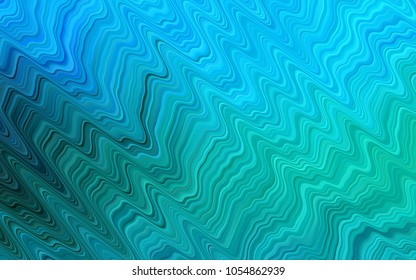 Light Blue, Green vector background with liquid shapes. Shining crooked illustration in marble style. New composition for your brand book.