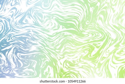 Light Blue, Green vector background with bubble shapes. Brand-new colored illustration in marble style with gradient. The best blurred design for your business.