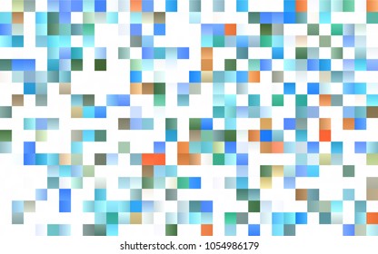 Light Blue, Green vector background of rectangles and squares. Style quilt and blanket. Geometrical rectangular pattern. Repeating pattern with rectangle shapes.