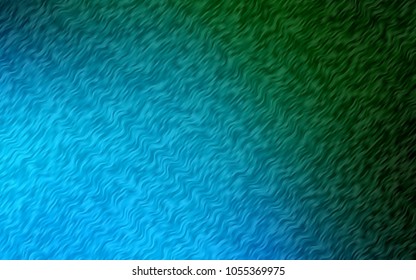 Light Blue, Green vector background with lamp shapes. Glitter abstract illustration with wry lines. The template for cell phone backgrounds.