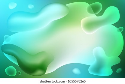 Light Blue, Green vector background with bent lines. Shining illustration, which consist of blurred lines, circles. A new texture for your  ad, booklets, leaflets.