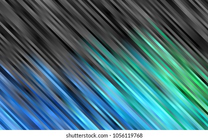Light Blue, Green vector background with straight lines. Glitter abstract illustration with colored sticks. The pattern can be used as ads, poster, banner for commercial.